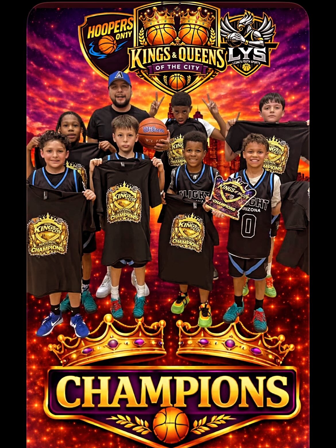 AZ Flight 10U Kings of the City champions